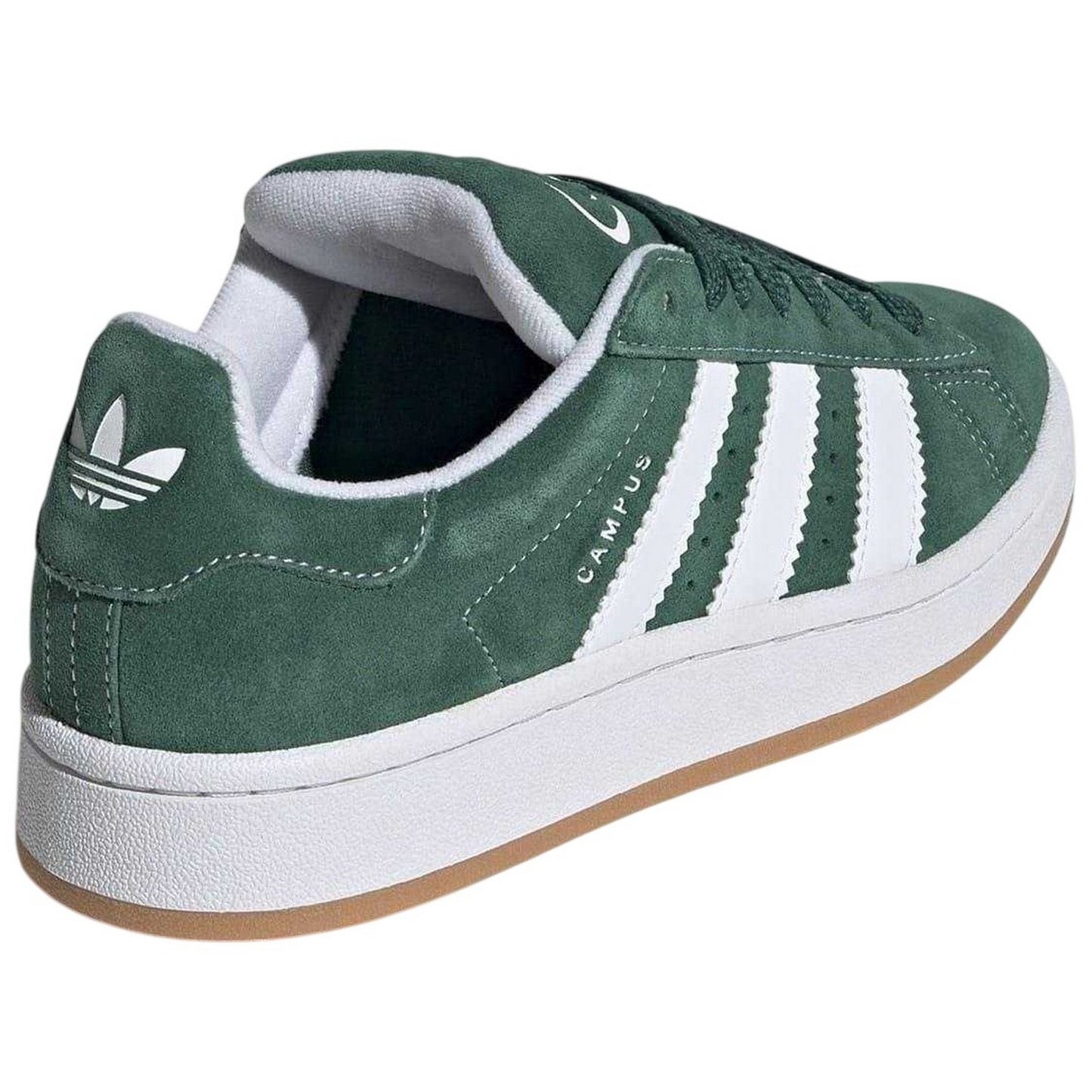 Green-White - Back - Adidas Childrens-Kids Campus 00s Suede Flat Trainers