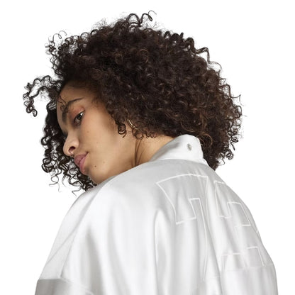 Frost Gray - Side - Puma Womens-Ladies Printed Relaxed Fit Overshirt
