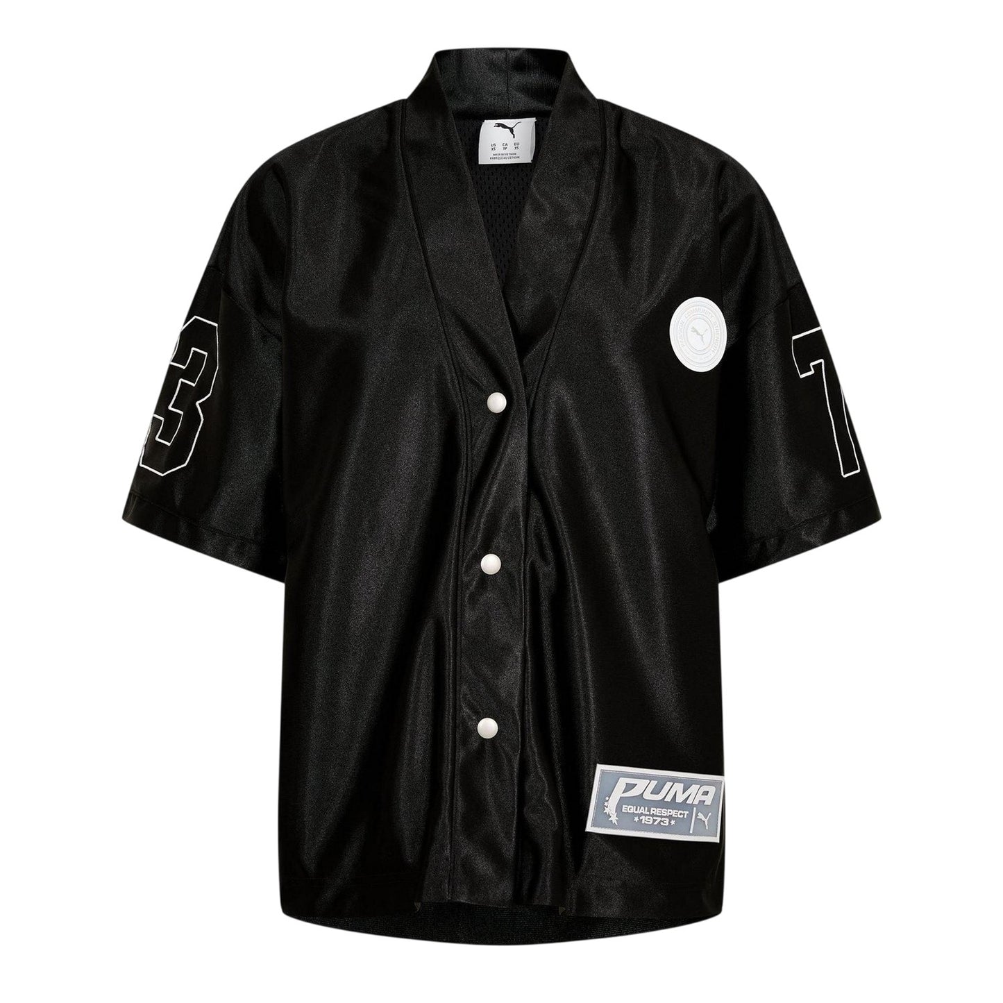 Puma Black - Front - Puma Womens-Ladies Printed Relaxed Fit Overshirt