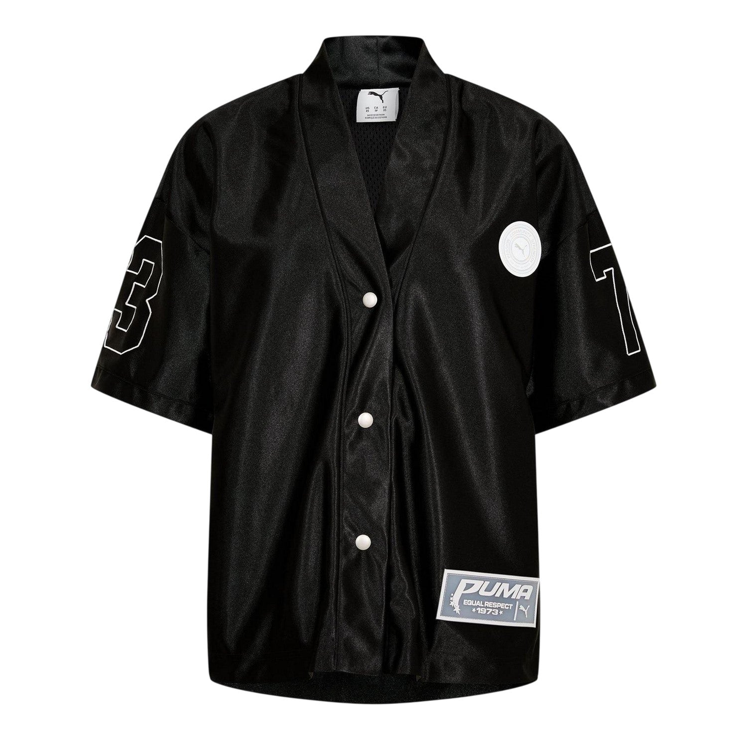 Puma Black - Front - Puma Womens-Ladies Printed Relaxed Fit Overshirt