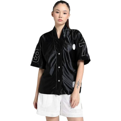 Puma Black - Lifestyle - Puma Womens-Ladies Printed Relaxed Fit Overshirt