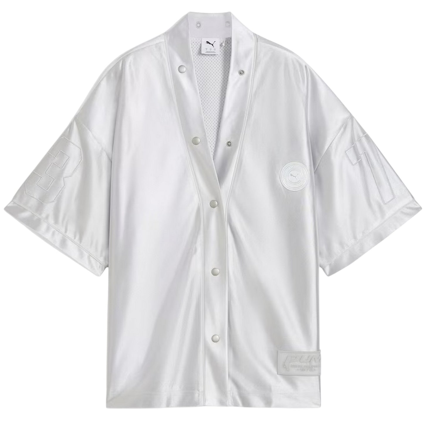 Frost Gray - Front - Puma Womens-Ladies Printed Relaxed Fit Overshirt