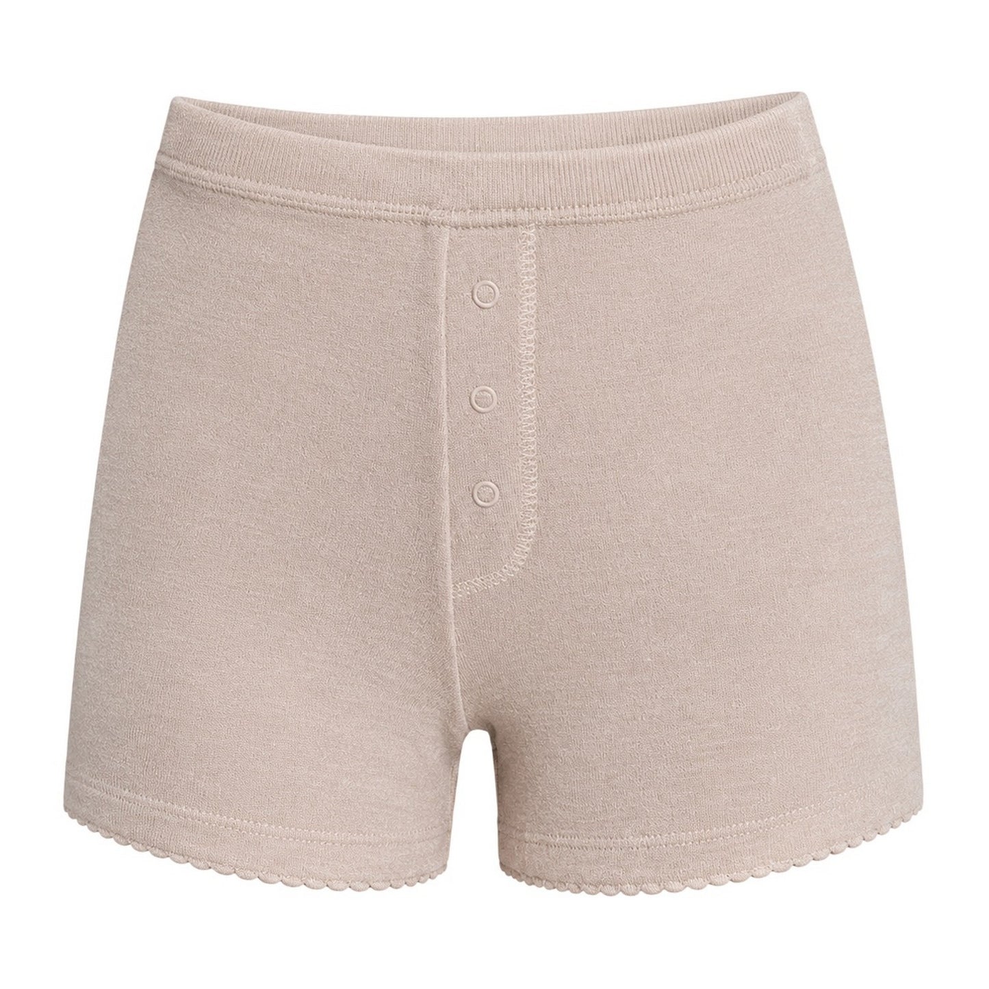 Brown-Grey - Front - PJ Salvage Womens-Ladies Salvage Jersey Ribbed Shorts