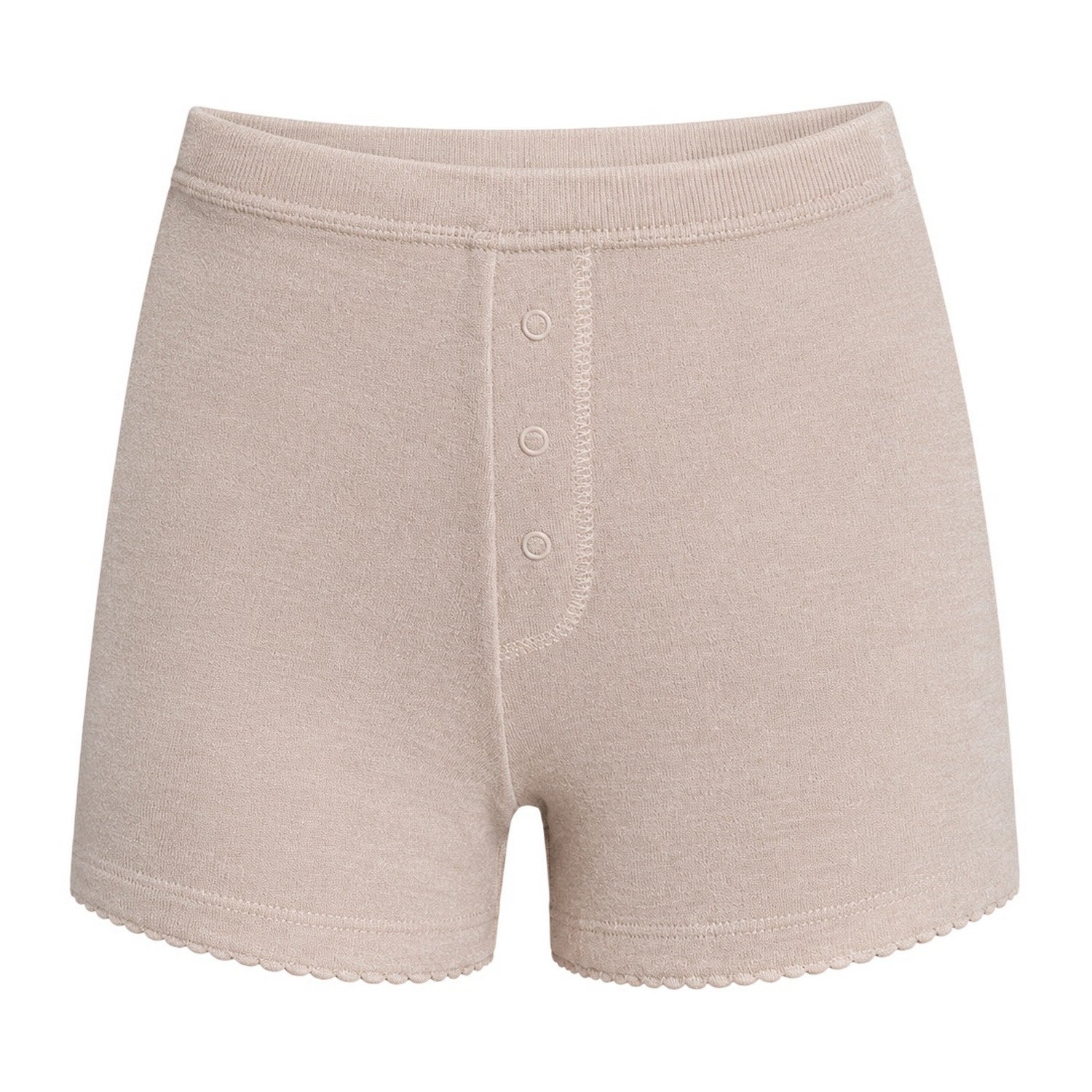 Brown-Grey - Front - PJ Salvage Womens-Ladies Salvage Jersey Ribbed Shorts