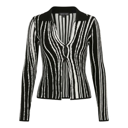 Black - Front - Missy Empire Womens-Ladies Stripes Shirt
