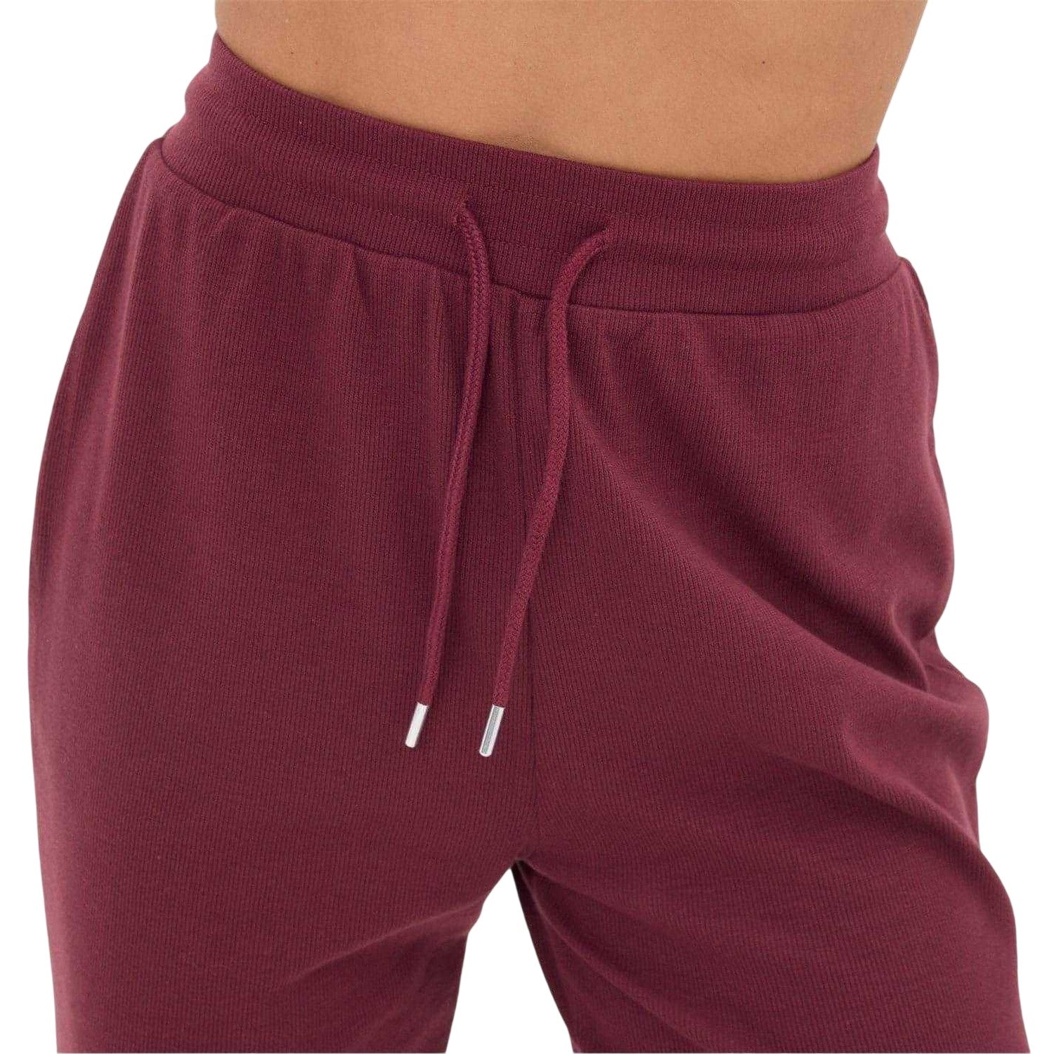 Burgundy - Side - I Saw It First Womens-Ladies Wide Leg Trousers