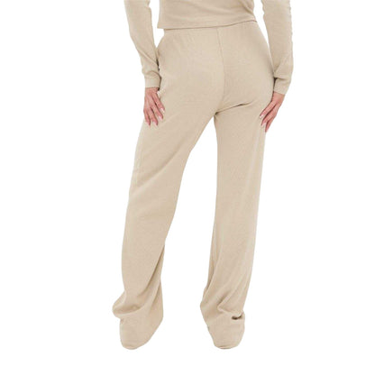 Stone - Back - I Saw It First Womens-Ladies Wide Leg Trousers