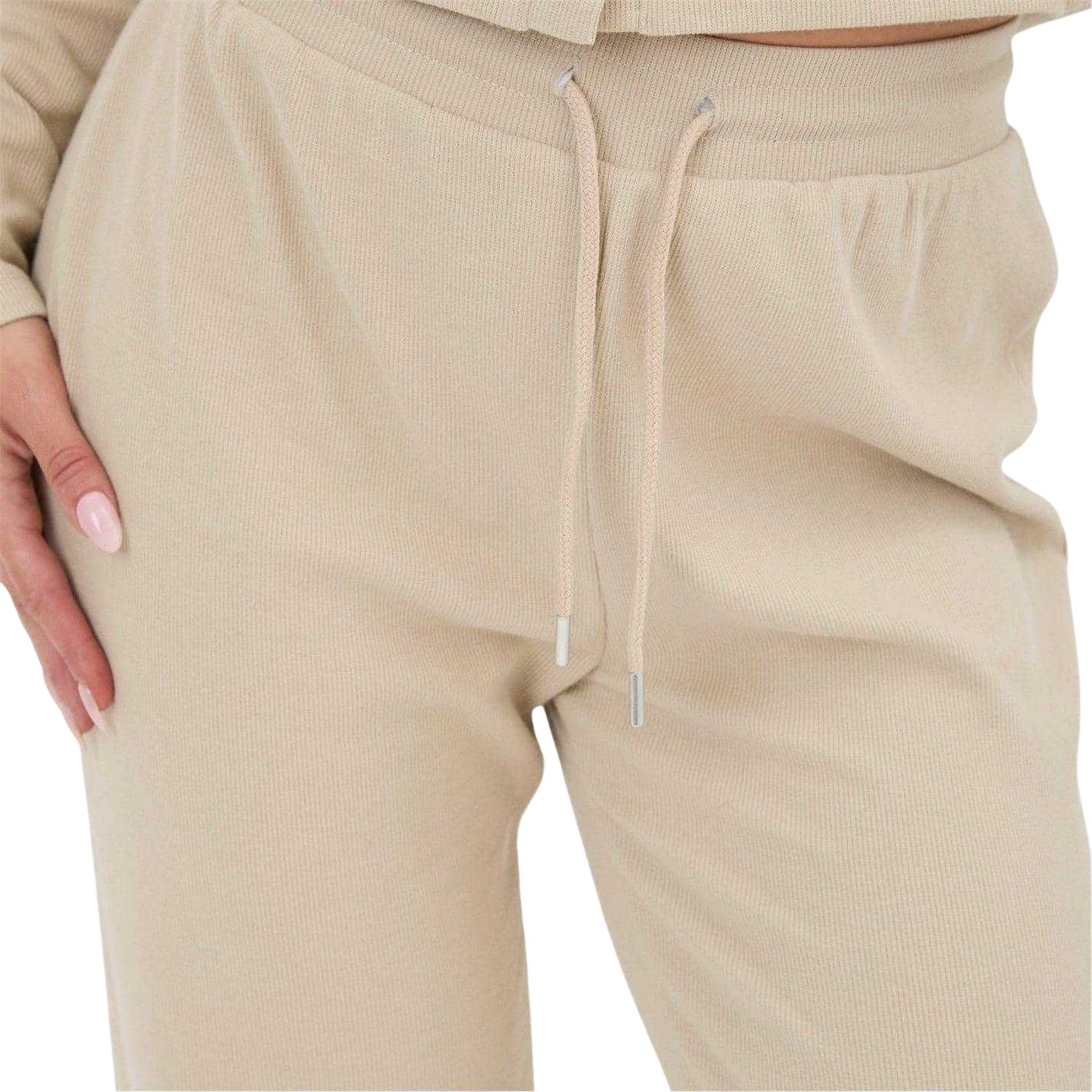 Stone - Side - I Saw It First Womens-Ladies Wide Leg Trousers