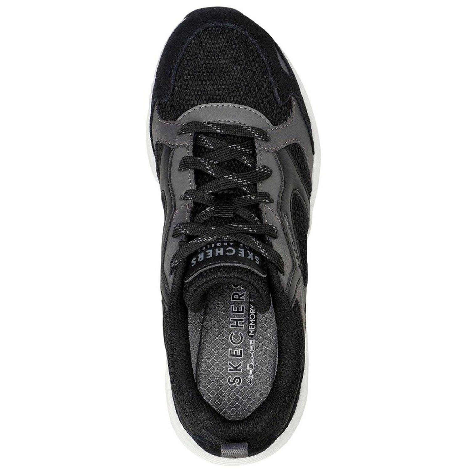 Black - Lifestyle - Skechers Womens-Ladies Uno Suede Trainers