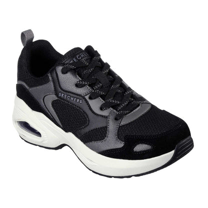 Black - Front - Skechers Womens-Ladies Uno Suede Trainers