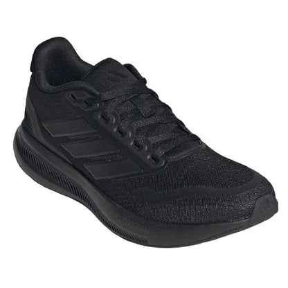 Triple Black - Front - Adidas Childrens-Kids Runfalcon 5 Cloudfoam Trainers