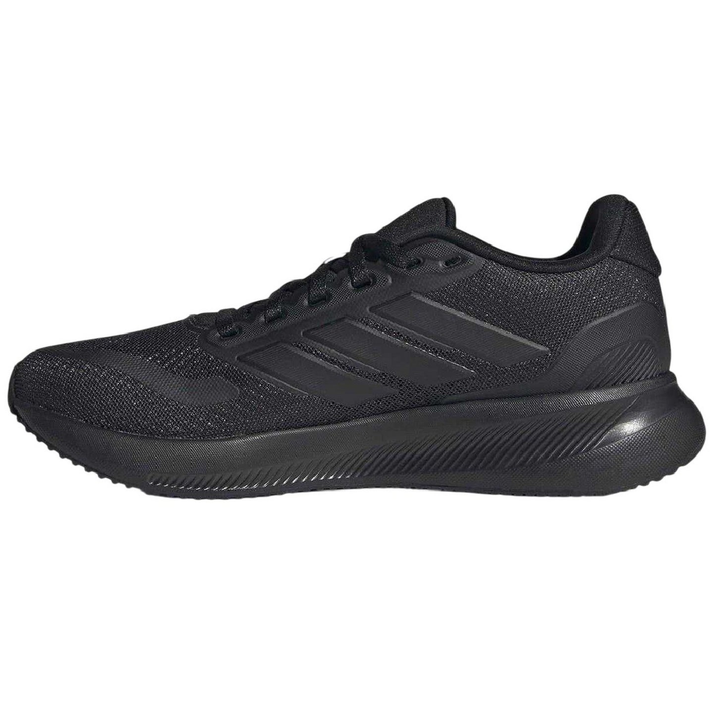 Triple Black - Side - Adidas Childrens-Kids Runfalcon 5 Cloudfoam Trainers