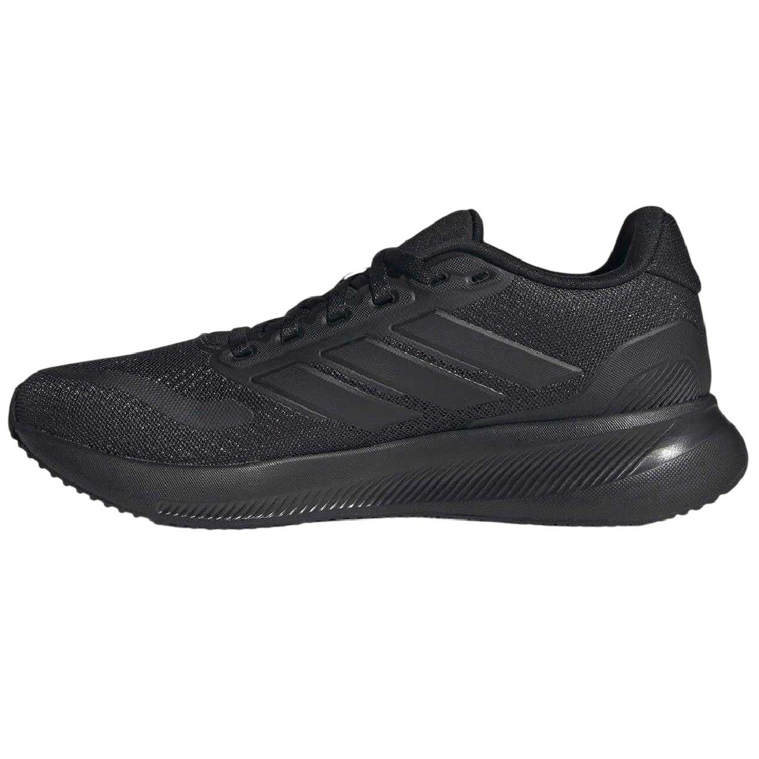 Triple Black - Side - Adidas Childrens-Kids Runfalcon 5 Cloudfoam Trainers