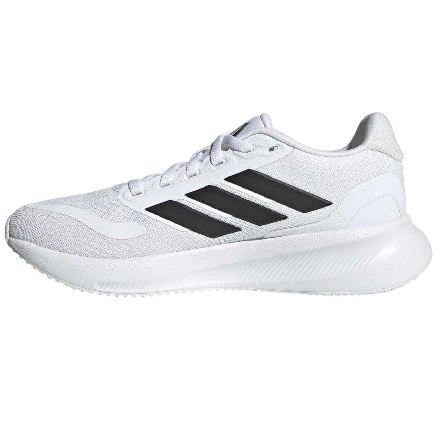 White-Black - Side - Adidas Childrens-Kids Runfalcon 5 Cloudfoam Trainers