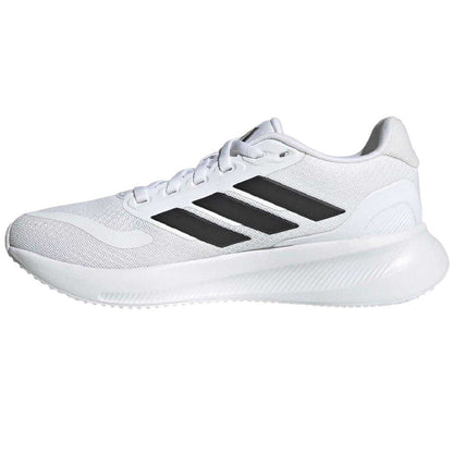 White-Black - Side - Adidas Childrens-Kids Runfalcon 5 Cloudfoam Trainers
