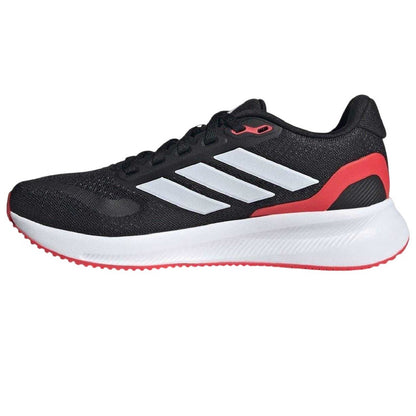 Black-Red - Side - Adidas Childrens-Kids Runfalcon 5 Cloudfoam Trainers