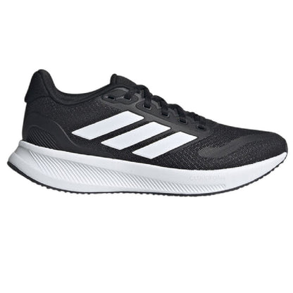 Black-White - Side - Adidas Childrens-Kids Runfalcon 5 Cloudfoam Trainers