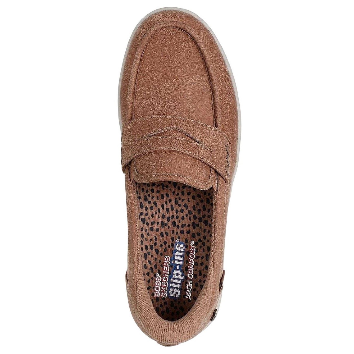 Tan - Side - Skechers Womens-Ladies Arch Fit Trainers