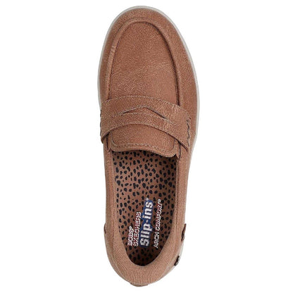 Tan - Side - Skechers Womens-Ladies Arch Fit Trainers