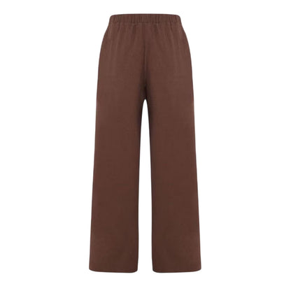 Brown - Back - I Saw It First Womens-Ladies Straight Trousers