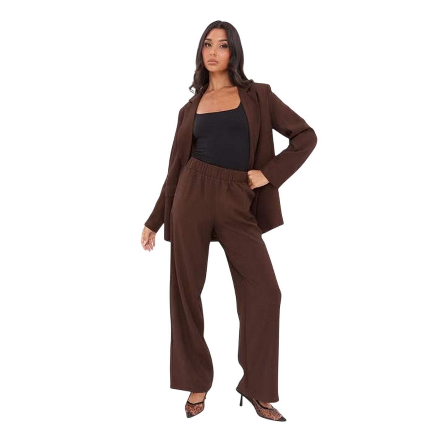 Brown - Lifestyle - I Saw It First Womens-Ladies Straight Trousers