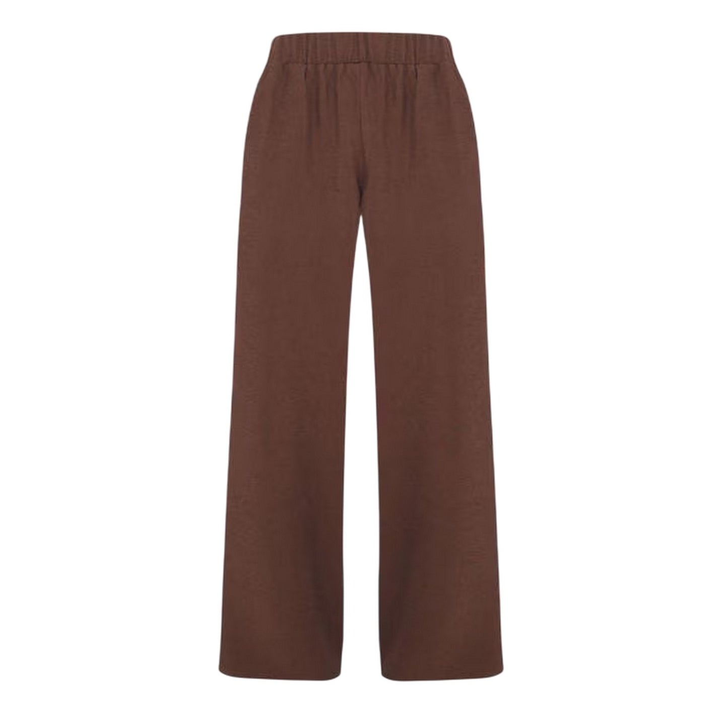 Brown - Front - I Saw It First Womens-Ladies Straight Trousers