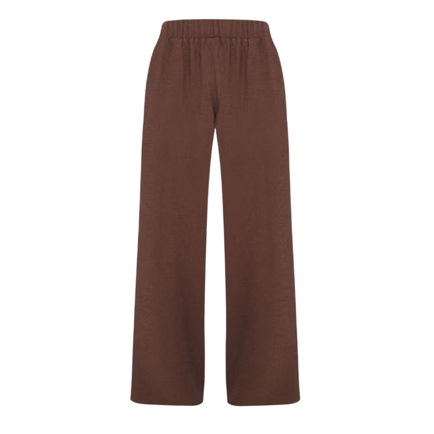 Brown - Front - I Saw It First Womens-Ladies Straight Trousers