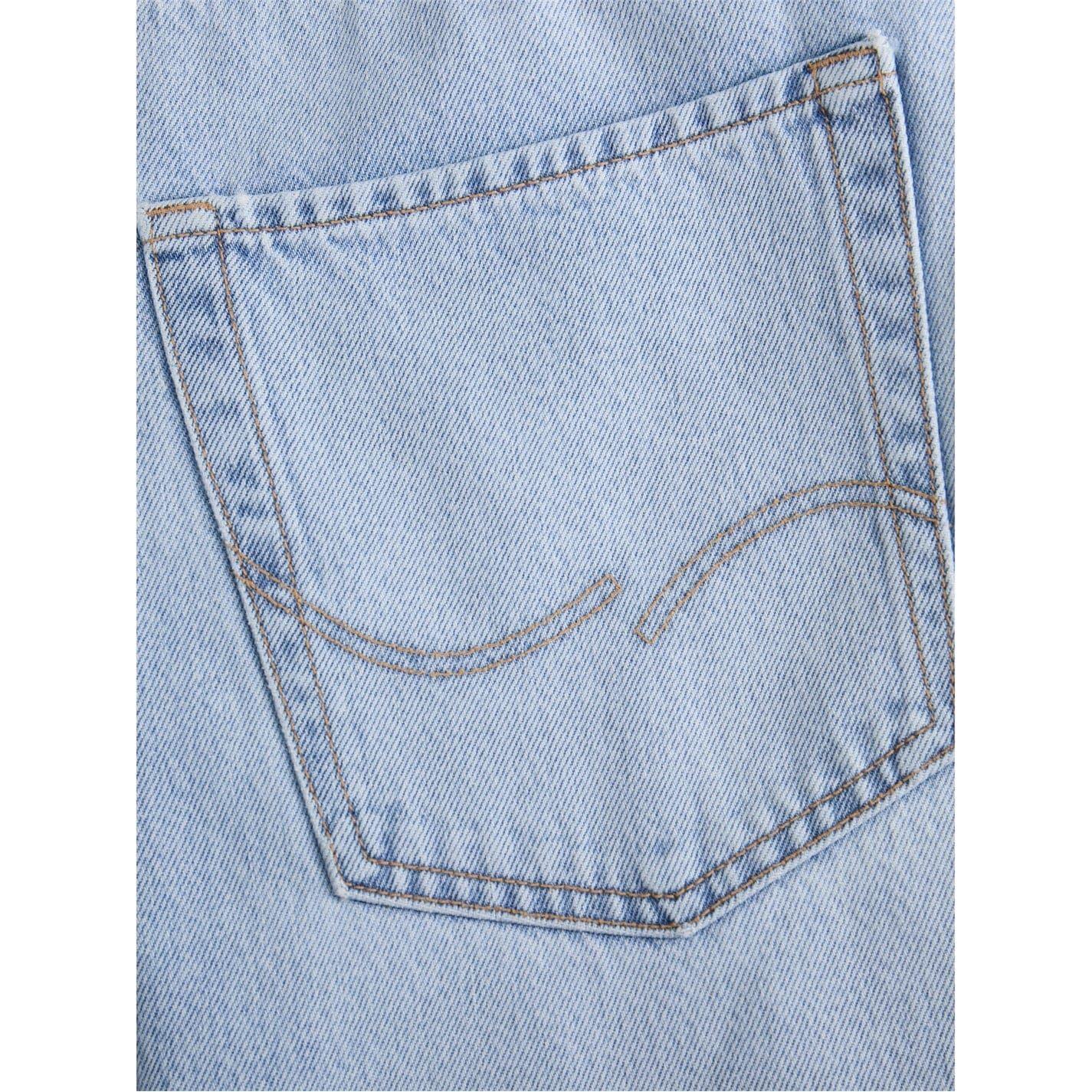 Blue Denim - Side - Jack And Jones Mens Denim 5 Pockets Straight Leg Jeans