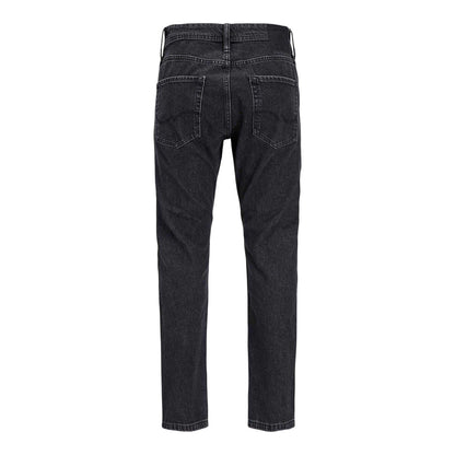 Black Denim - Back - Jack And Jones Mens Chris Original Denim Jeans