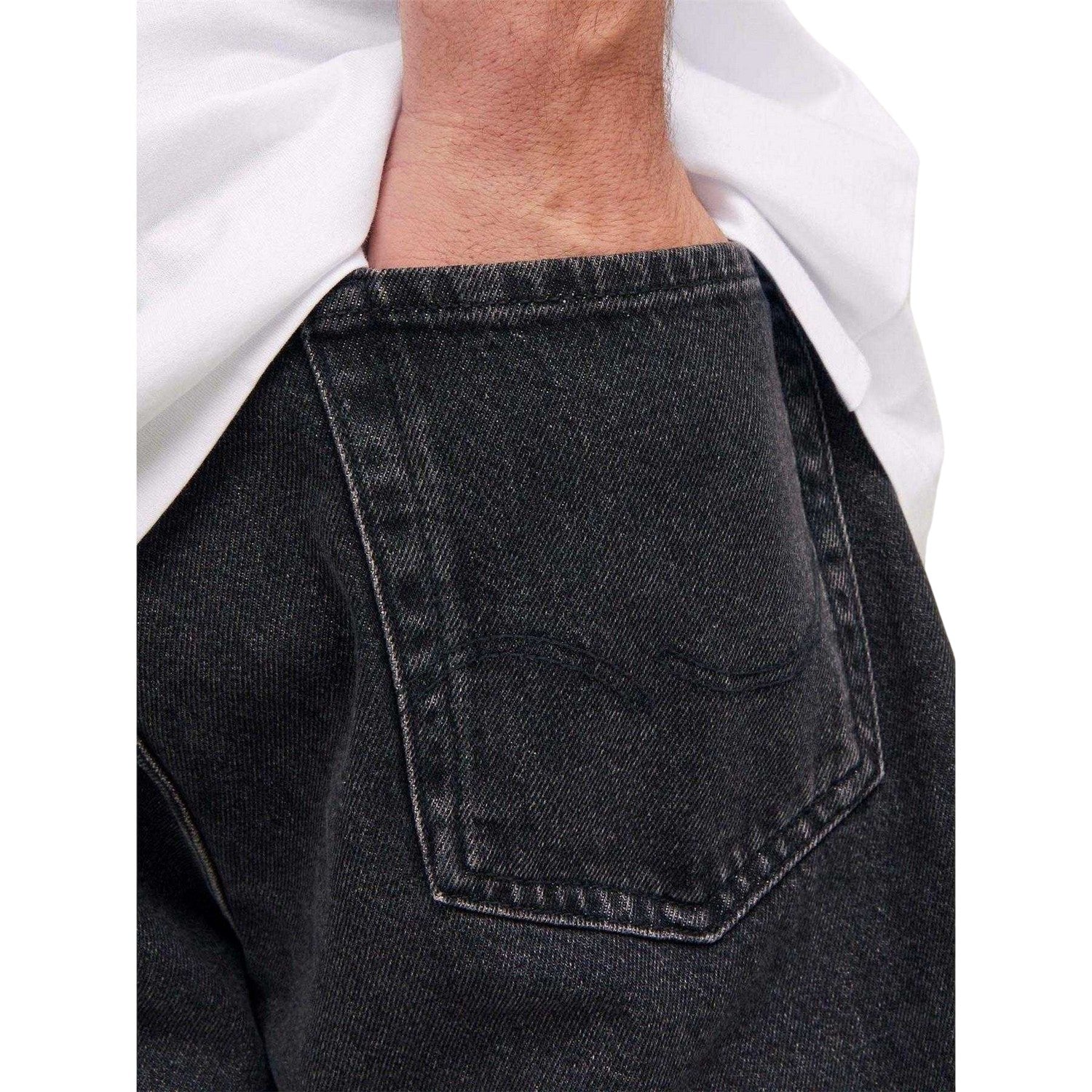 Black Denim - Side - Jack And Jones Mens Chris Original Denim Jeans