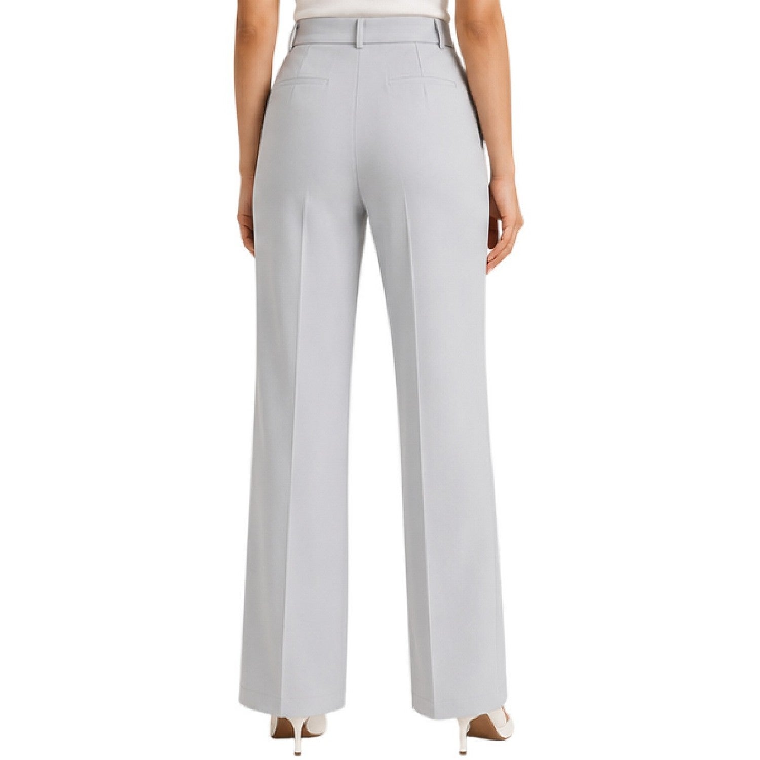Grey - Back - I Saw It First Womens-Ladies Tailored Trousers