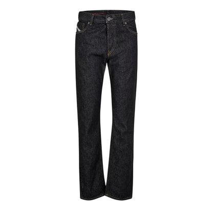 Black-Denim - Front - Diesel Unisex Adult 1995 Denim 5 Pockets Straight Leg Jeans