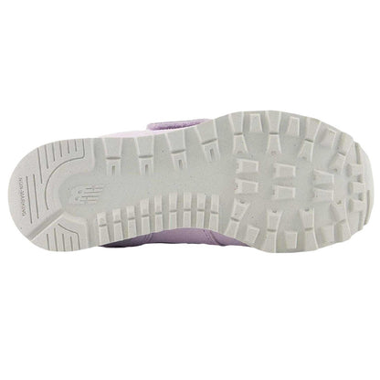 Sweet Taro-Pink Salt - Lifestyle - New Balance Childrens-Kids 574 Suede Flat Trainers