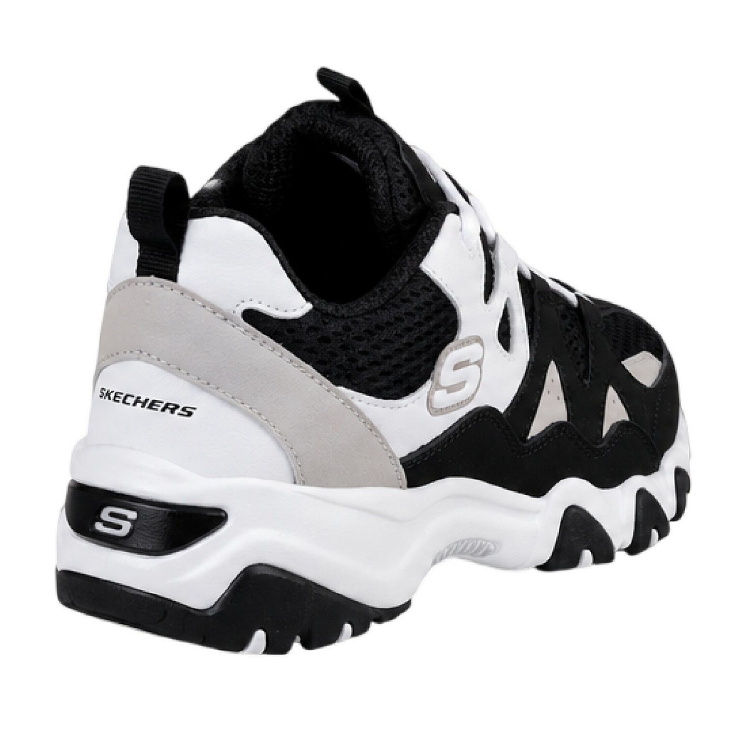 Black-White - Back - Skechers Childrens-Kids DLites 2.0 Trainers