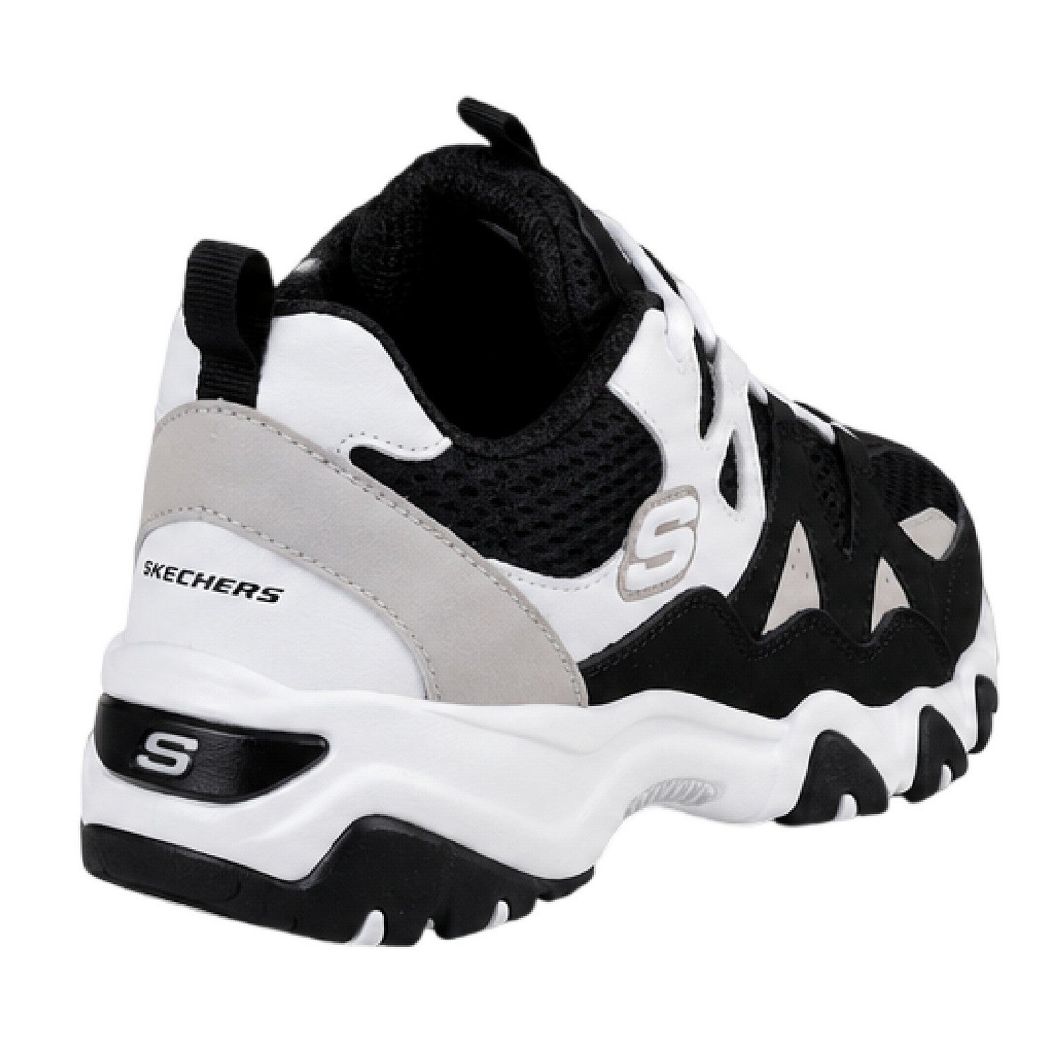 Black-White - Back - Skechers Childrens-Kids DLites 2.0 Trainers