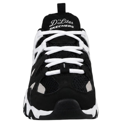 Black-White - Lifestyle - Skechers Childrens-Kids DLites 2.0 Trainers