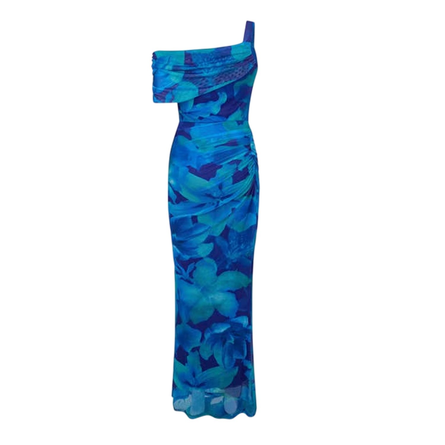 Multicoloured - Back - I Saw It First Womens-Ladies Floral One Shoulder Maxi Dress