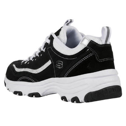 Black-White - Back - Skechers Womens-Ladies I Conik Trainers
