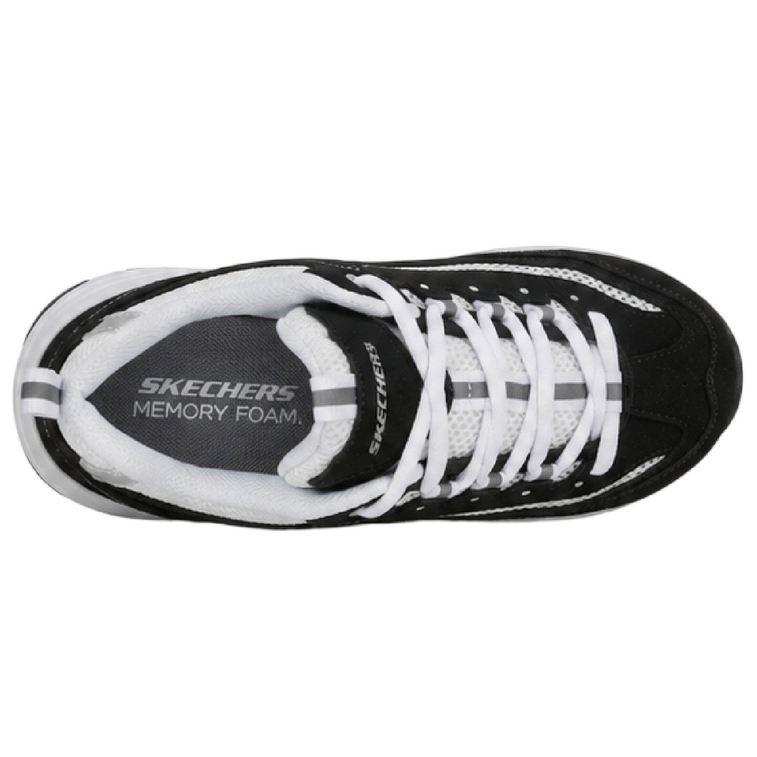 Black-White - Side - Skechers Womens-Ladies I Conik Trainers