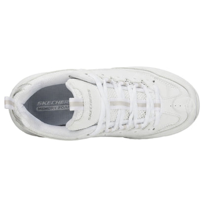 White - Side - Skechers Womens-Ladies I Conik Trainers
