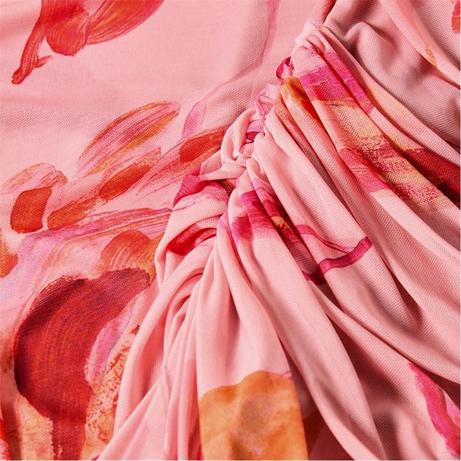 Pink - Side - I Saw It First Womens-Ladies Floral Mesh Maxi Dress