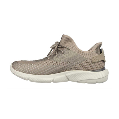 Tan - Back - Skechers Mens Knitted Trainers