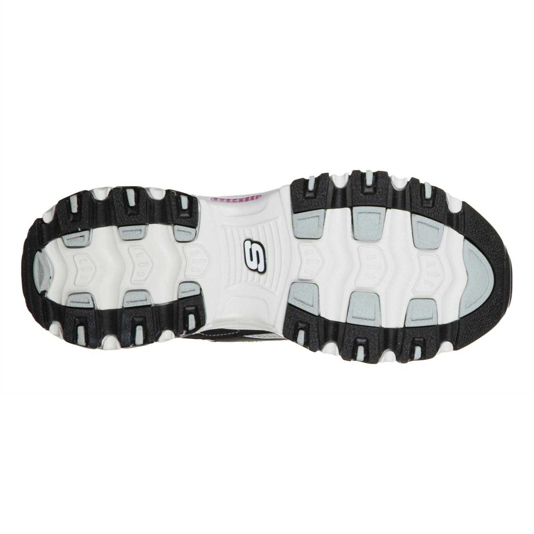 Black-Blue - Lifestyle - Skechers Womens-Ladies Mesh Trainers