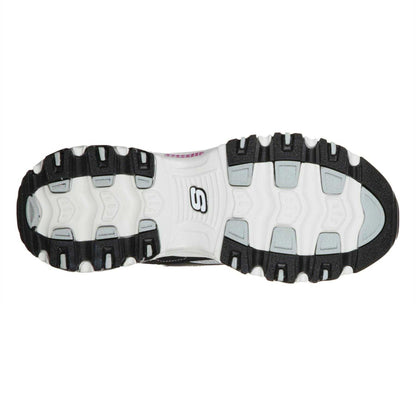 Black-Blue - Lifestyle - Skechers Womens-Ladies Mesh Trainers