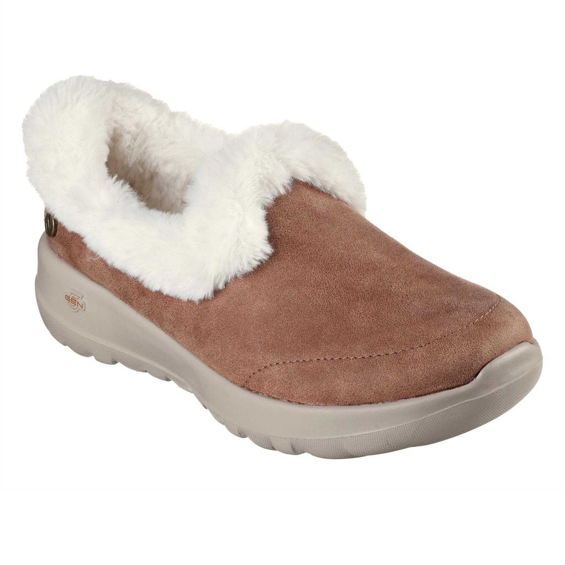 Chestnut - Lifestyle - Skechers Womens-Ladies Go Walk Joy Faux Suede Trainers