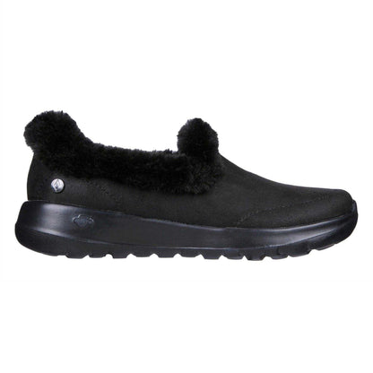 Black - Front - Skechers Womens-Ladies Go Walk Joy Faux Suede Trainers
