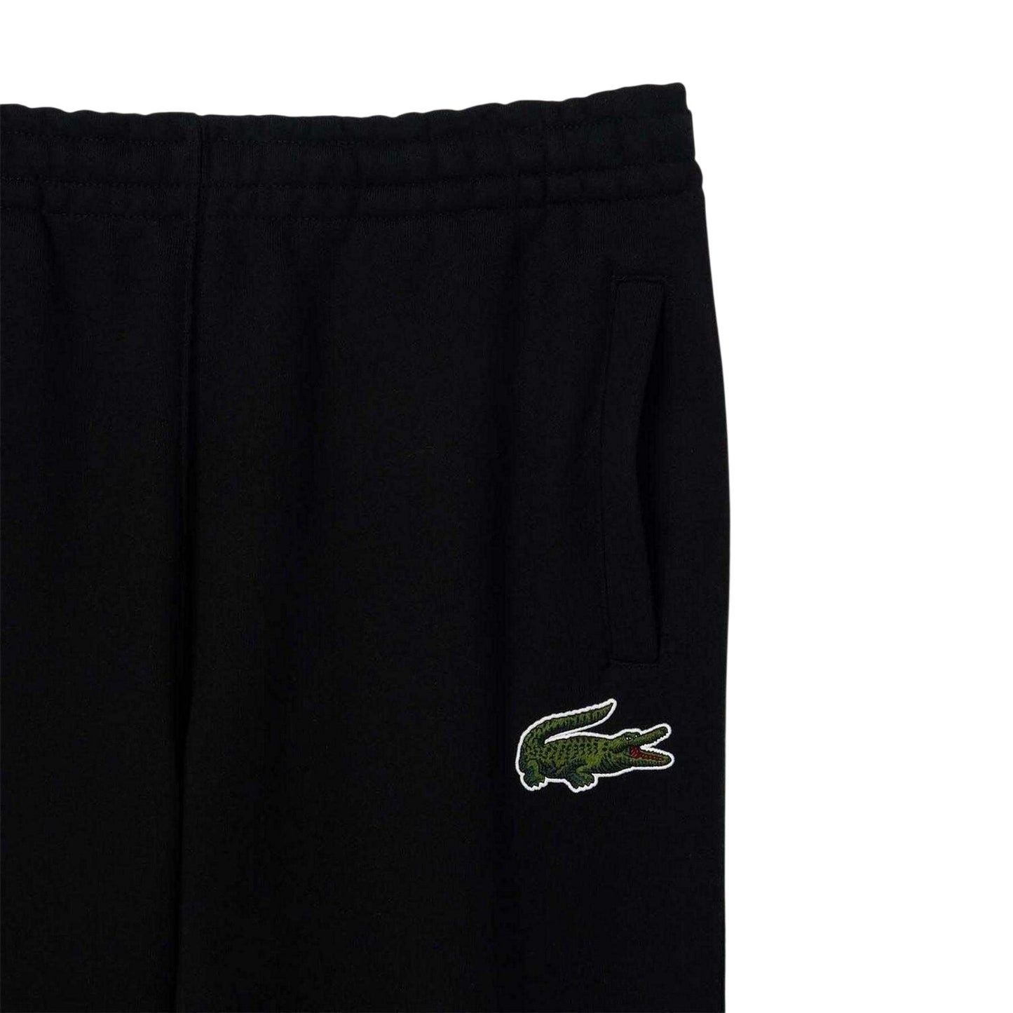 Black - Side - Lacoste Unisex Adult Organic Cotton Fleece Sweatpants