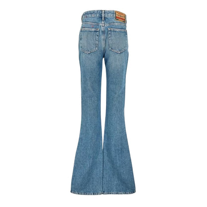 Blue Denim - Back - Diesel Womens-Ladies Ebbey Denim Bootcut Jeans