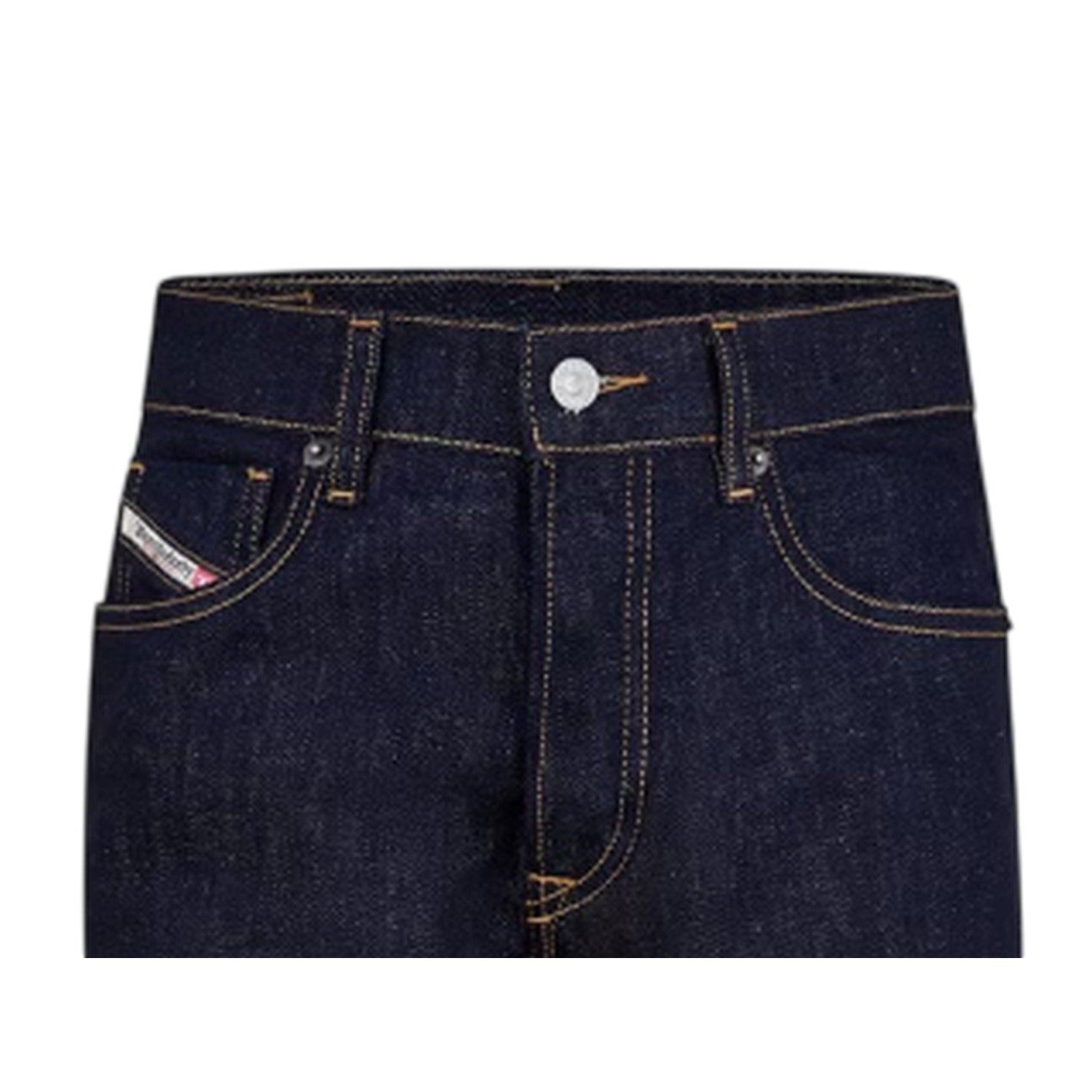 Blue Denim - Side - Diesel Mens D-Fining 5 Pockets Straight Jeans
