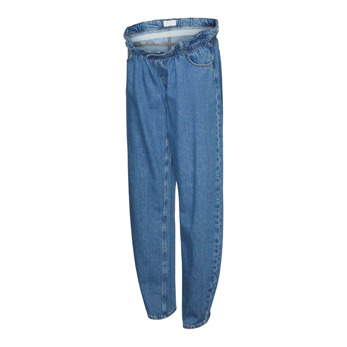 Light Denim Blue - Front - Mamalicious Womens-Ladies Straight Hem Mom Jeans